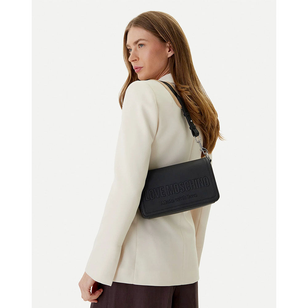 Borsa Donna Sottospalla LOVE MOSCHINO in Ecopelle Nera