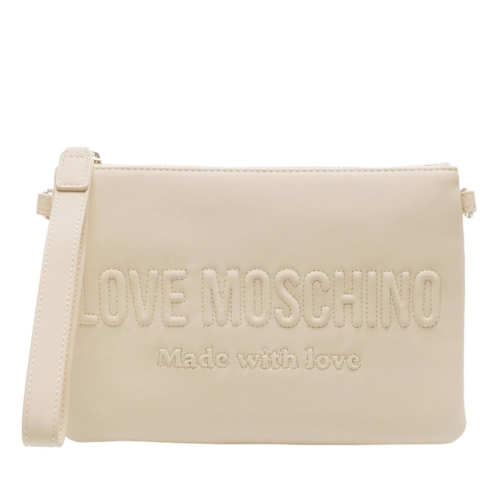 Pochette Donna LOVE MOSCHINO in Ecopelle Avorio
