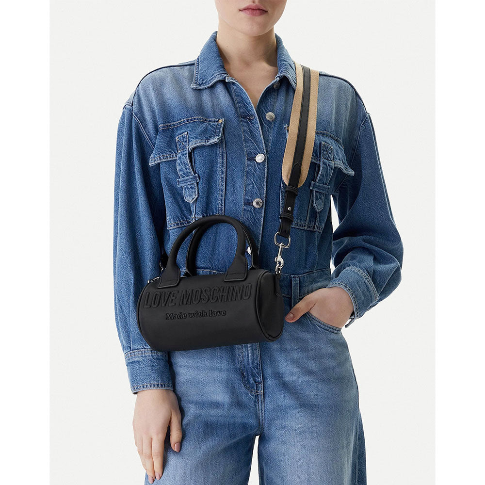 Borsa Donna Bauletto Mini LOVE MOSCHINO in Ecopelle Nera