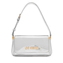 Borsa Piatta a Spalla LOVE MOSCHINO linea Lettering Logo Mirror Argento
