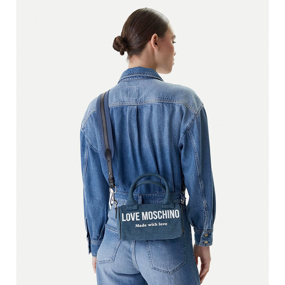 Borsa Donna Mini Bauletto LOVE MOSCHINO in Denim
