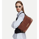 Borsa Donna Hobo Media LOVE MOSCHINO linea Signature Zip in Velour color Cuoio