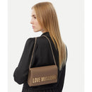 Clutch Donna con Tracolla LOVE MOSCHINO linea Smart Daily Bag Lettering Logo color Fango
