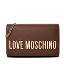 Clutch Donna con Tracolla LOVE MOSCHINO linea Smart Daily Bag Lettering Logo Marrone