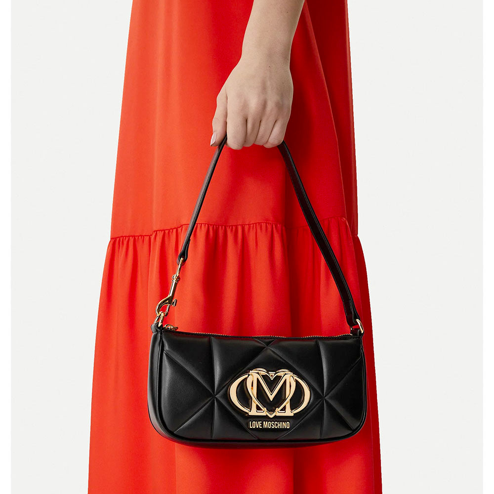 Borsa Donna Mini Sottospalla LOVE MOSCHINO linea Embossed Nera