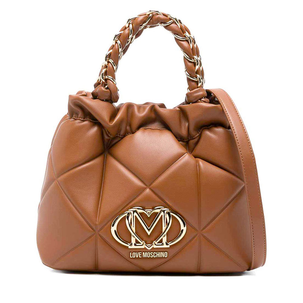 Borsa Donna Secchiello Small LOVE MOSCHINO linea Embossed Trapuntata color Cuoio