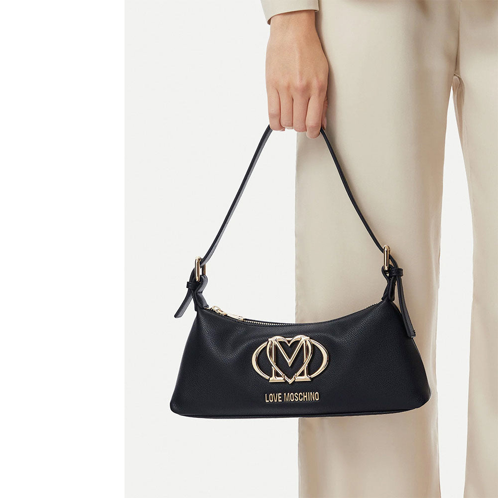 Borsa Sottospalla Donna LOVE MOSCHINO in Ecopelle Nera