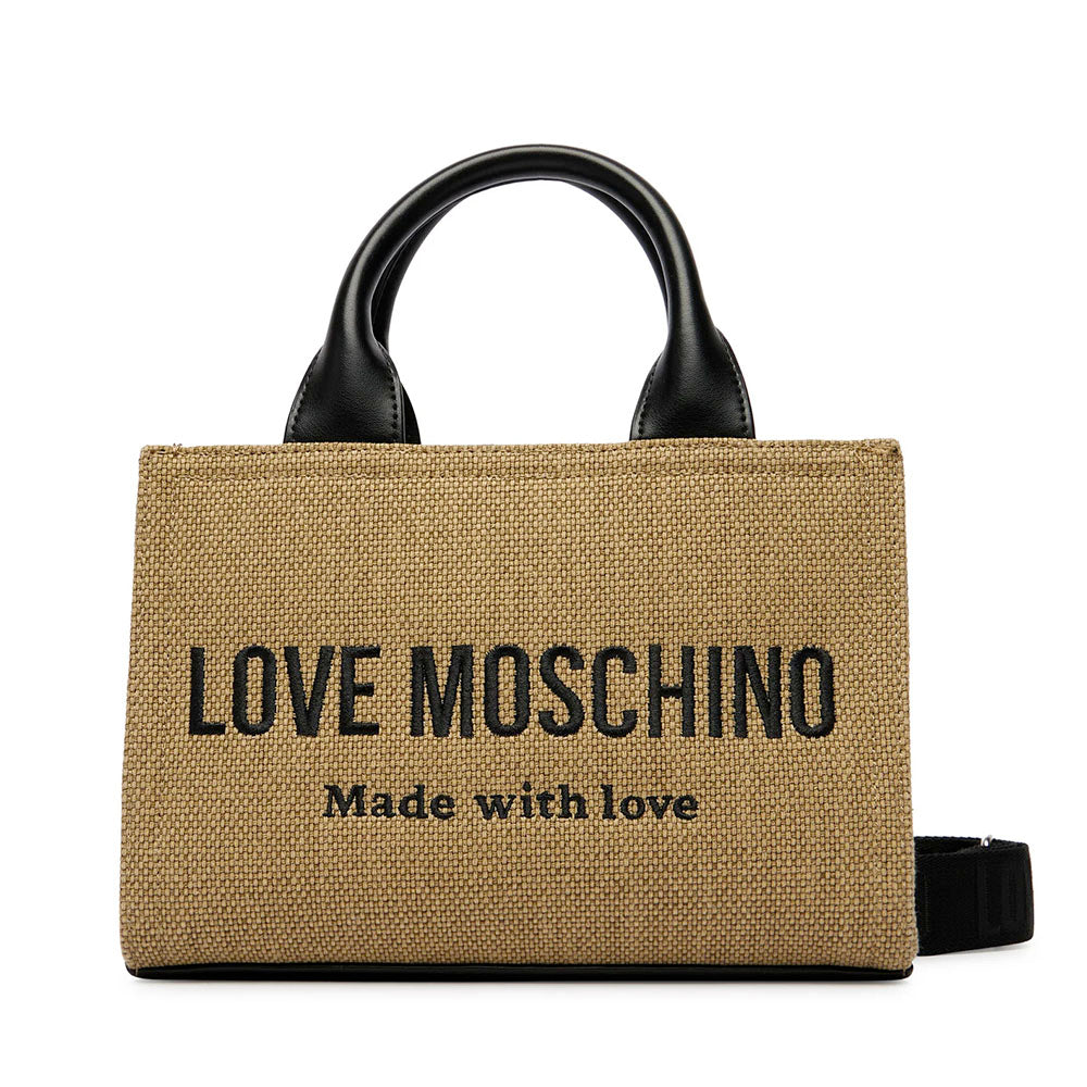 Borsa Donna a Mano LOVE MOSCHINO in Canvas color Oro