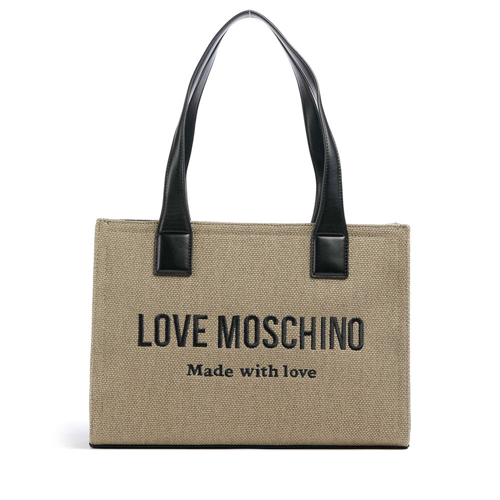 Shopping Bag Donna LOVE MOSCHINO in Canvas color Oro