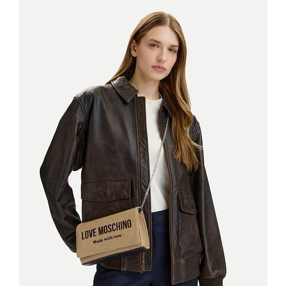 Clutch Donna LOVE MOSCHINO in Canvas color Oro