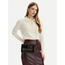 Clutch con Tracolla LOVE MOSCHINO in Vernice Nera