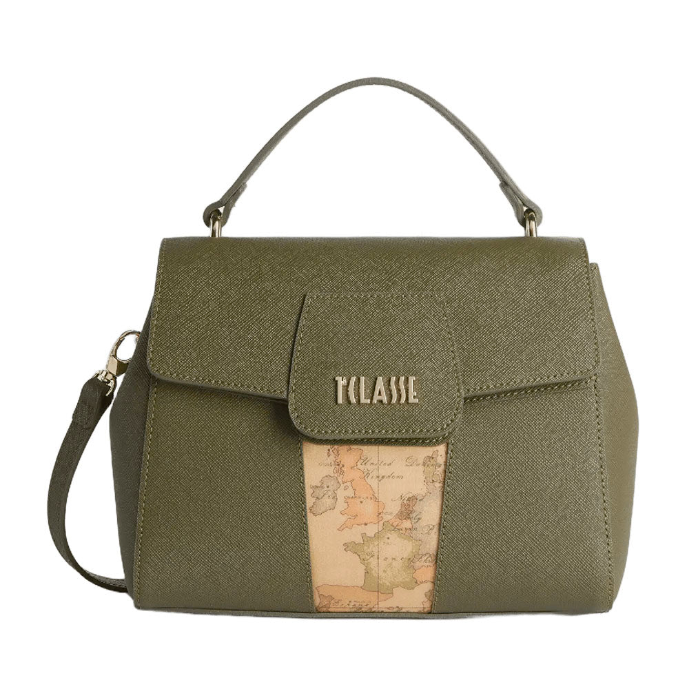 Borsa Donna a Mano con Pattina 1A Classe Alviero Martini linea Windy City Verde Muschio LD29