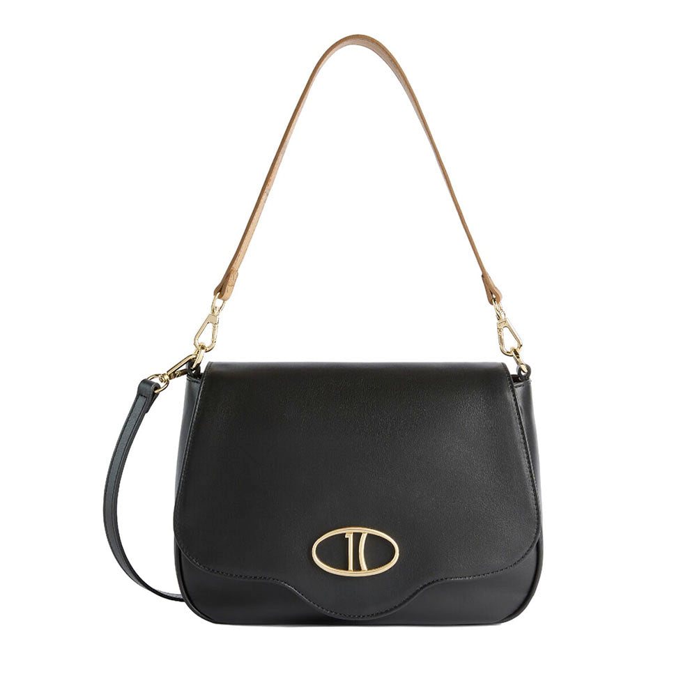 Borsa Donna a Tracolla Media 1A Classe Alviero Martini linea Brave Messenger in Pelle Nera LD55