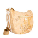 Borsa Donna Mezzaluna Grande 1A Classe Alviero Martini linea Soft Petals in Tessuto Soft Geo Classic e Avorio LE54