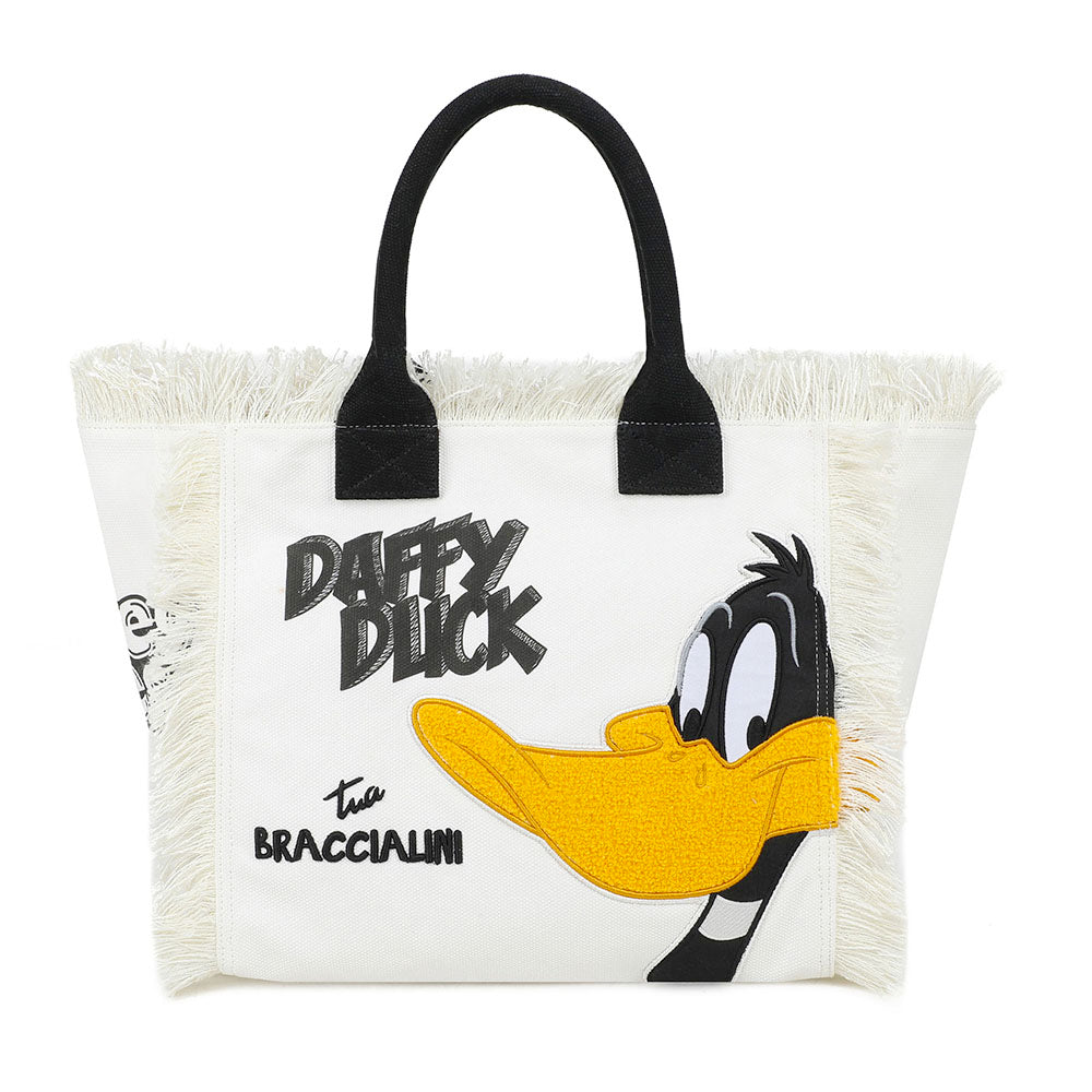Borsa Donna a Mano BRACCIALINI linea Summer LT in Canvas stampa Daffy Duck