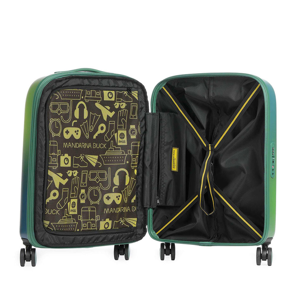 Trolley Cabina Rigido Espandibile 55cm MANDARINA DUCK linea Logoduck+ colore Night Sky