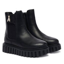 Stivaletti Beatles PATRIZIA PEPE Girl linea Fly Zeppa in Pelle Nera