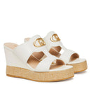 LIU JO Karen 08 Keilsandalen aus weißem Leder