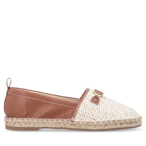 Women's Tan Faux Leather and Raffia Espadrilles LIU JO Capri 04