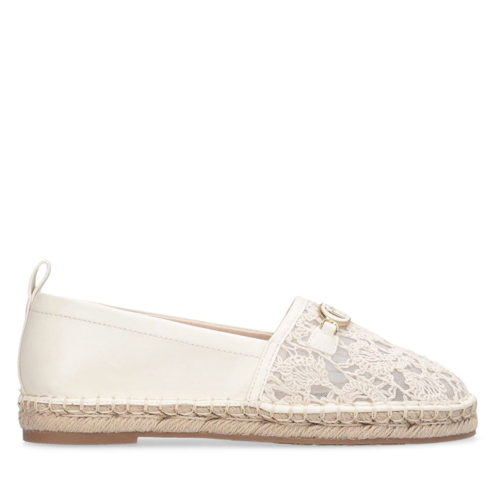 Espadrillas Donna LIU JO Capri 04 in Ecopelle e Pizzo Macrame Avorio