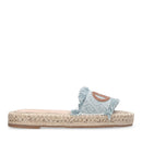Ciabatte Donna Modello Espradillas LIU JO Paros 02 in Denim Jacquard Logato Light Blue