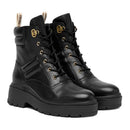 Anfibi Donna LIU JO Andrea 02 in Pelle Nera con Dettagli Bold