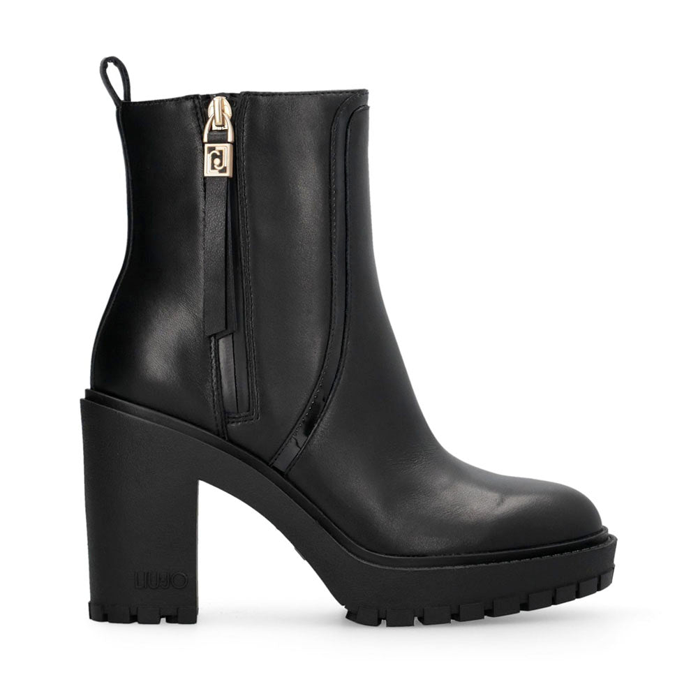 Stivaletti Donna con Tacco LIU JO Ruby 14 in Pelle Nera