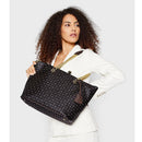 Shopping Bag Donna POLLINI linea Heritage Logo Classic Nero e Marrone