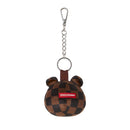 Portachiavi a Forma di Orso SPRAYGROUND stampa Brown Checker Bear Head