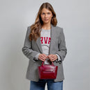 Borsa Donna a Mano THE BRIDGE linea Lucrezia in Pelle Rosso Barolo