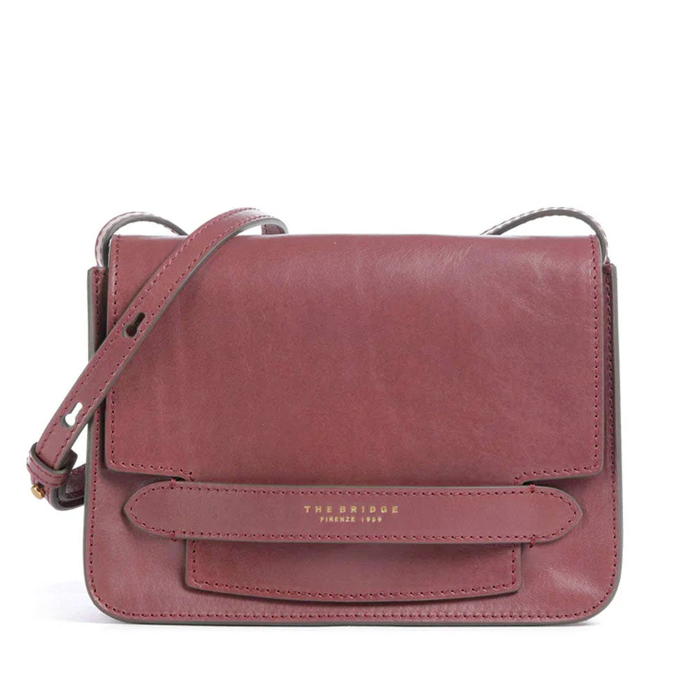 Borsa Donna a Tracolla Grande THE BRIDGE linea Lucrezia in Pelle Viola Orchidea