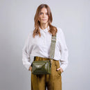 Borsa Donna a Tracolla THE BRIDGE linea Frida in Pelle Verde Maggiorana