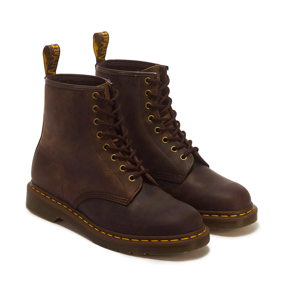 Stivali Unisex DR. MARTENS linea 1460 in Pelle Crazy Horse Dark Brown