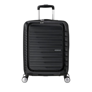 Kabinentrolley Hartschale Easy Access 4 Rollen AMERICAN TOURISTER Modell Flashline in Shadow Black