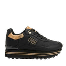 Sneakers Running 1A Classe Alviero Martini in Eco Nappa Nera con Inserti Geo Classic 2560