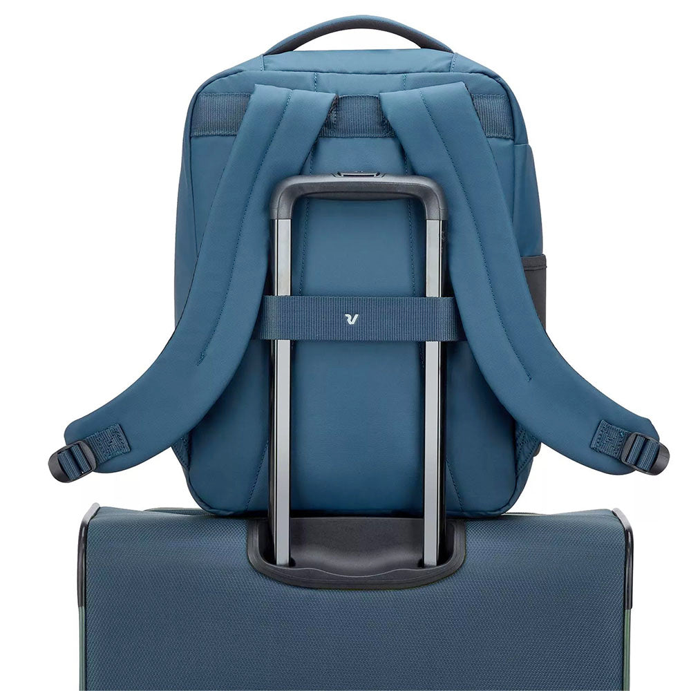 Zaino da Viaggio Underseat con Sacca Sottovuoto RONCATO linea Wanderline in Tessuto Gommato Blu Notte