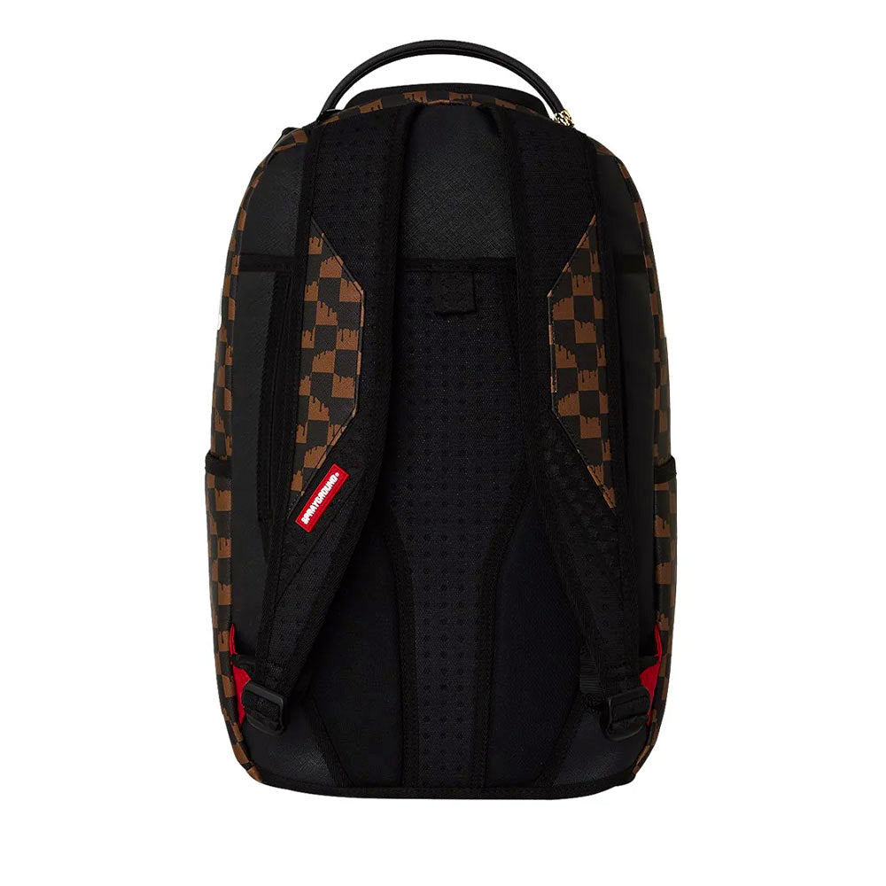 Zaino Unisex SPRAYGROUND stampa Brown and Cream Drip Check Shark