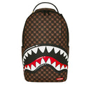 Sprayground Sharks in Paris WTF Bubble Brown Check Rucksack – Unisex, Braun
