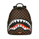 Zaino Small SPRAYGROUND stampa Sharks in Paris WTF Bubble Brown Check