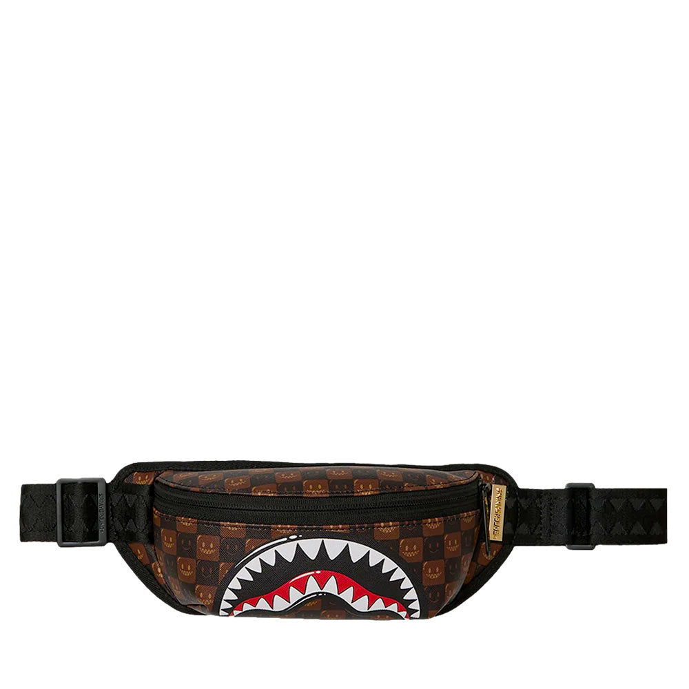 Marsupio Unisex SPRAYGROUND stampa Sharks in Paris WTF Bubble Brown Check