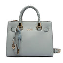 Borsa Donna a Mano LIU JO Better effetto Bottalato Azzurro con Charm