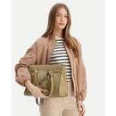 Borsa Donna a Mano Media LIU JO Better effetto Bottalato color Fango con Charm
