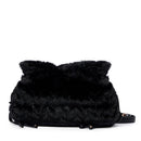 Borsa Donna a Spalla Small LIU JO linea Riccy in Faux Fur Nero