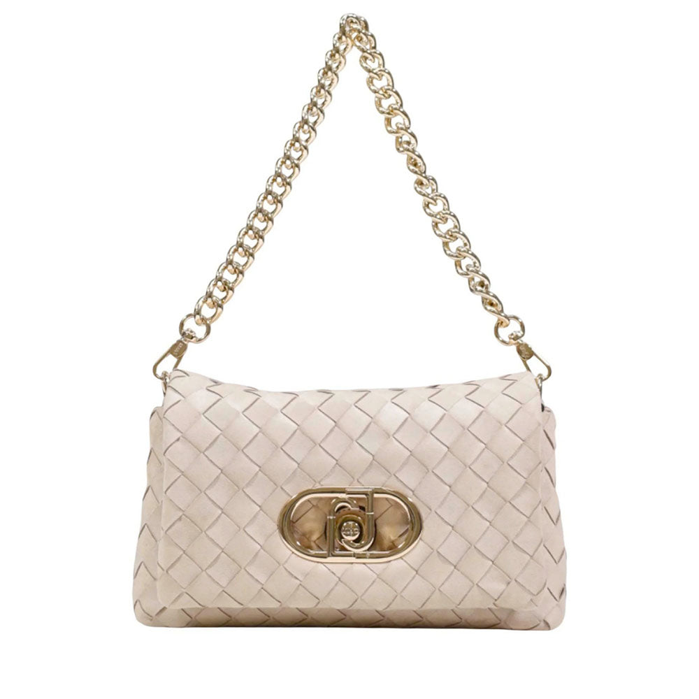 Borsa Media a Spalla Donna LIU JO Better linea La Puffy Intrecciata Beige
