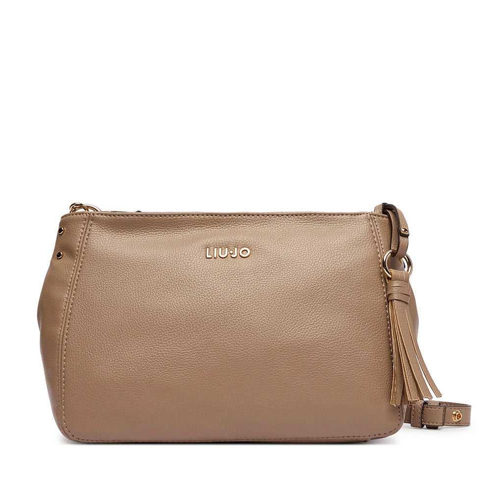Borsa Donna Media a Spalla e Tracolla LIU JO stampa Bottalata color Fango