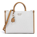 Borsa Donna a Mano Large LIU JO stampa Monogram Bianco