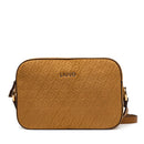Borsa Donna a Tracolla Media LIU JO Marrone con Logo Monogram All Over