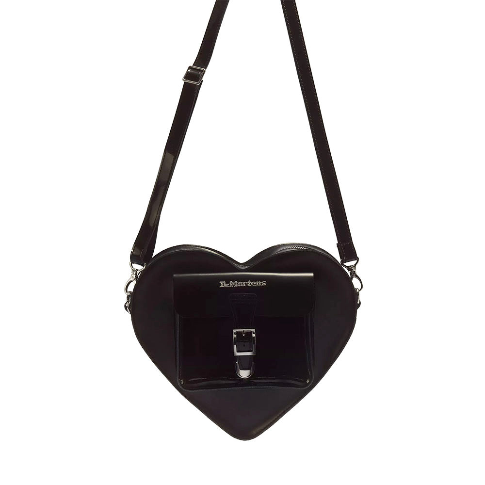 Borsa Donna a Cuore DR. MARTENS linea Kiev in Pelle Smooth Nero
