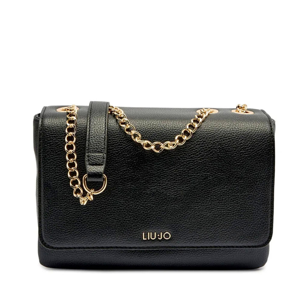 Borsa Donna a Spalla e Tracolla LIU JO Better effetto Bottalato Nero