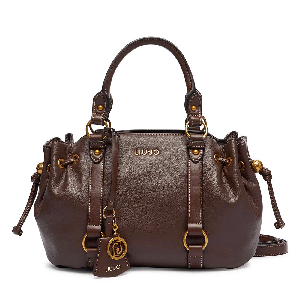 Bauletto Donna a Mano LIU JO in Ecopelle Micro Bottalata Marrone Scuro